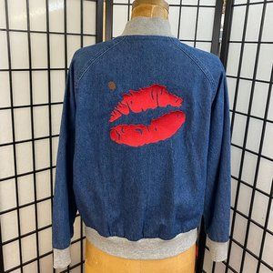 Vintage Denim Bomber Jacket - Iwanciw Vintage Embroidery